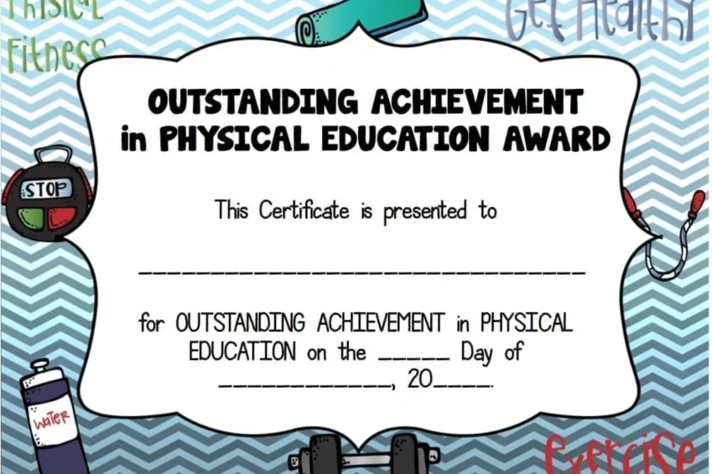 Free Printable Physical Education Award Certificates