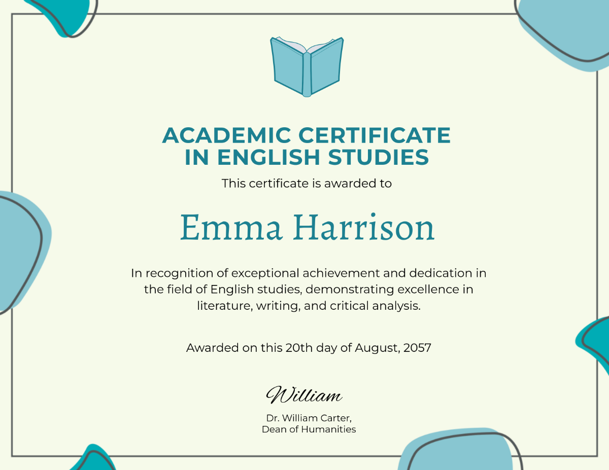 Free Printable English Certificates