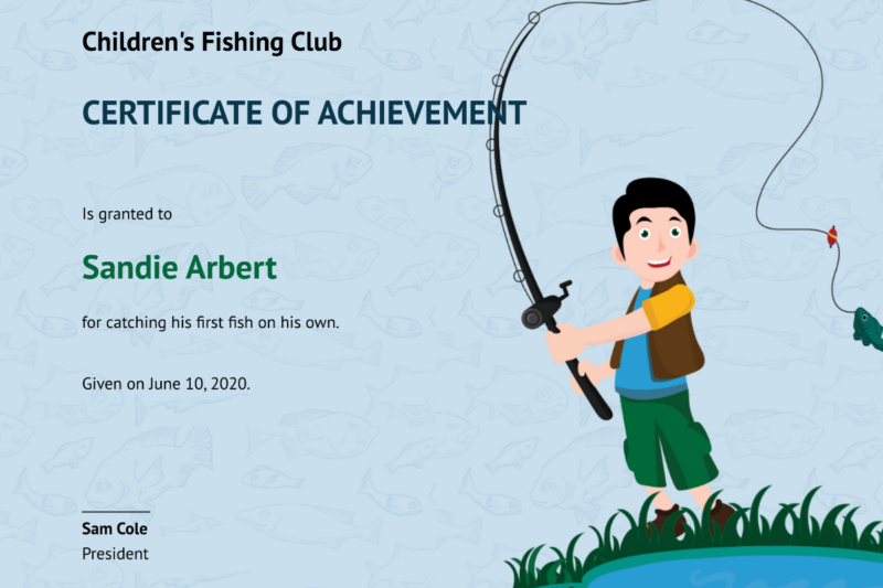 Free Printable Fish Award Certificates