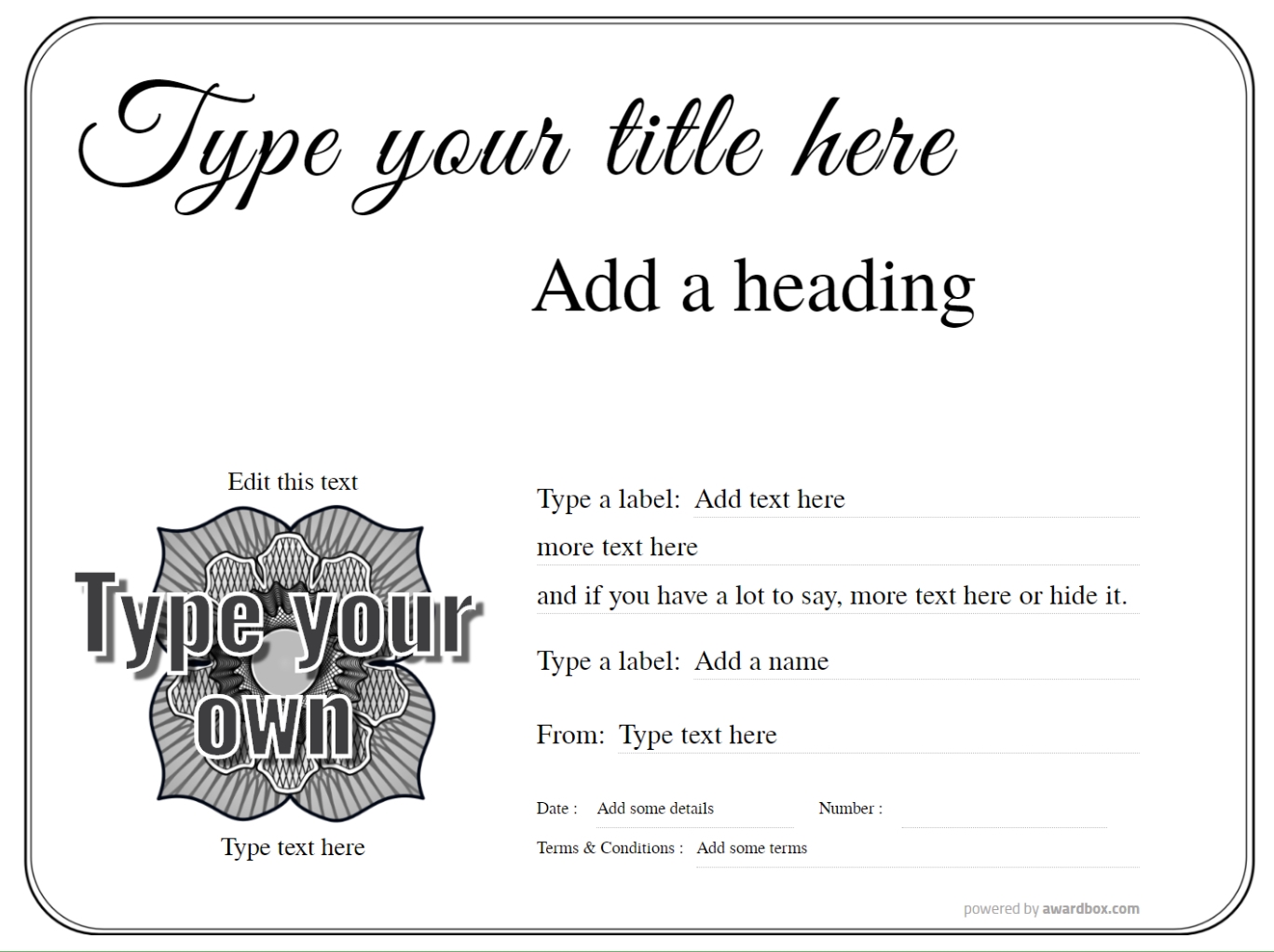 Printable Gift Certificate Temlate Free Printable Gift Certificate Temlate Free