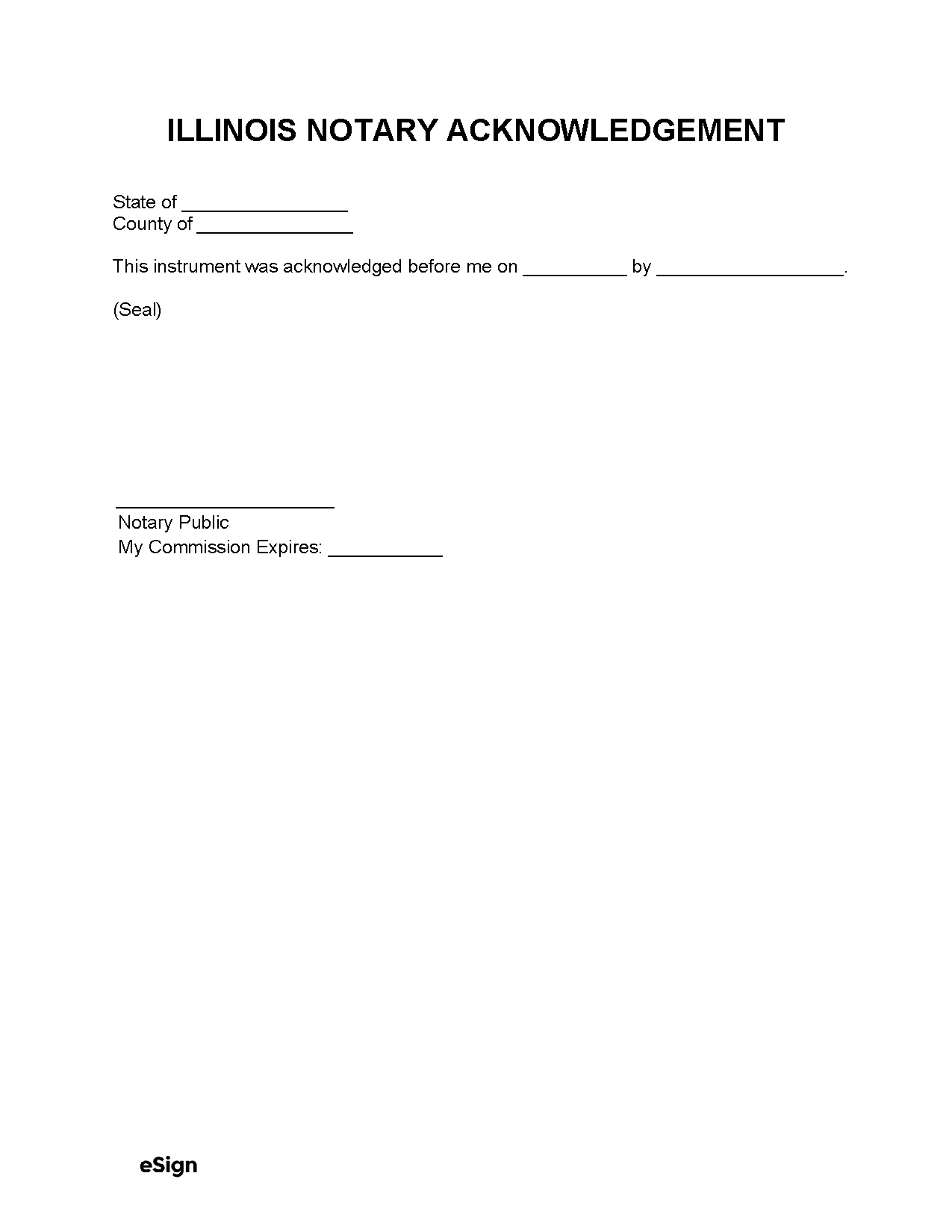 Notary Certificate Printable Notary Certificate Printable