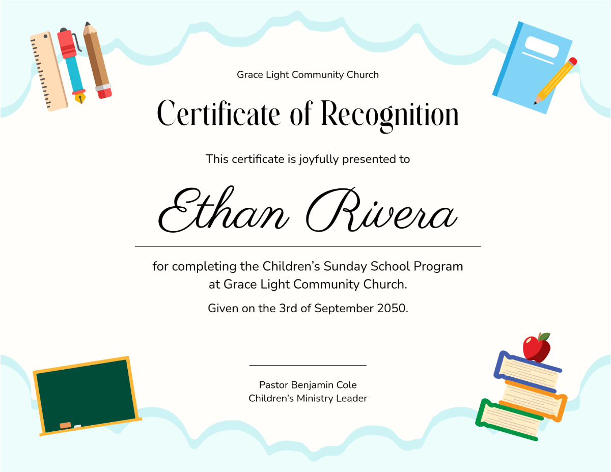 Free Kids Sunday School Certificate Template To Edit Online Free Kids Sunday School Certificate Template To Edit Online