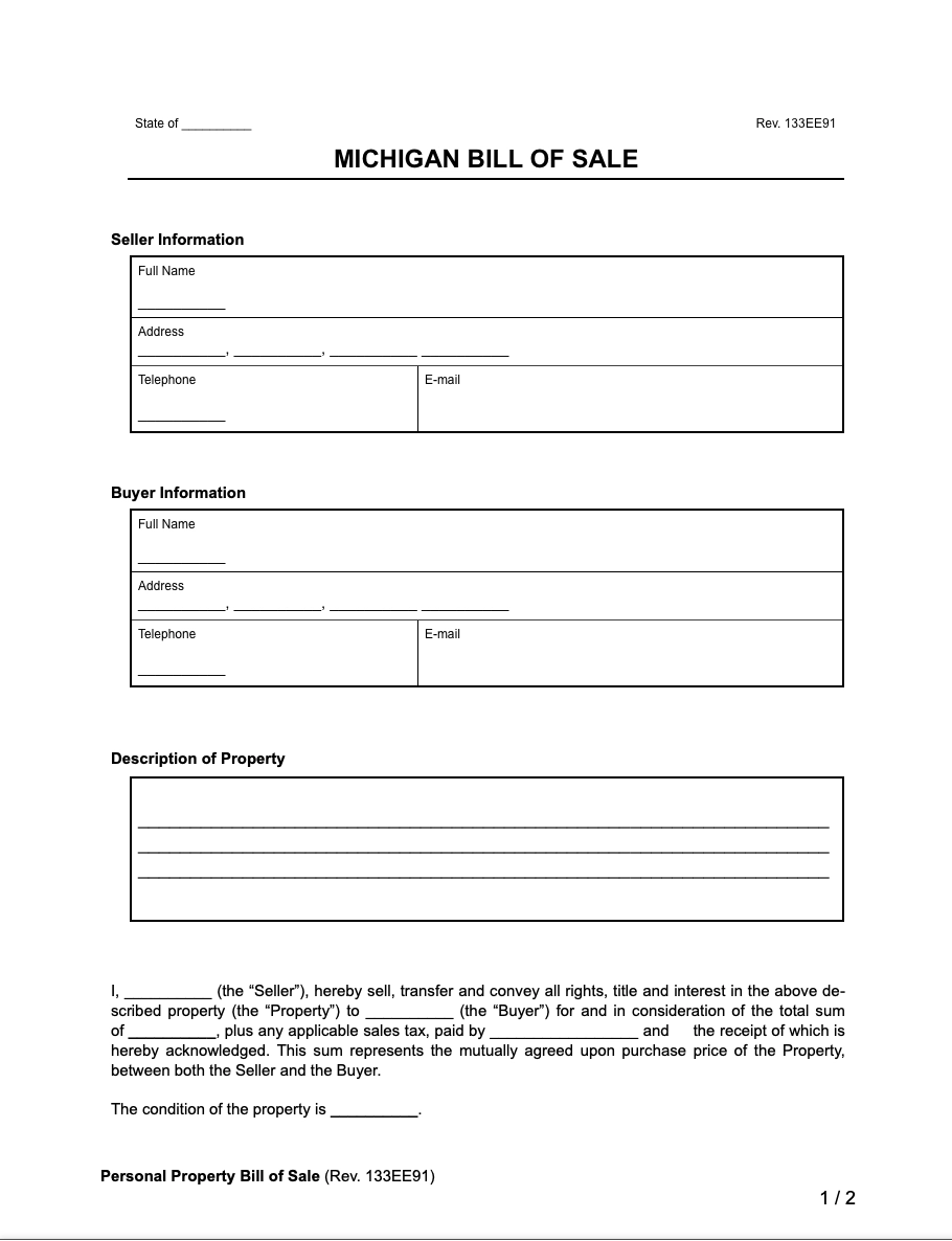 Michigan Resale Certificate Printable