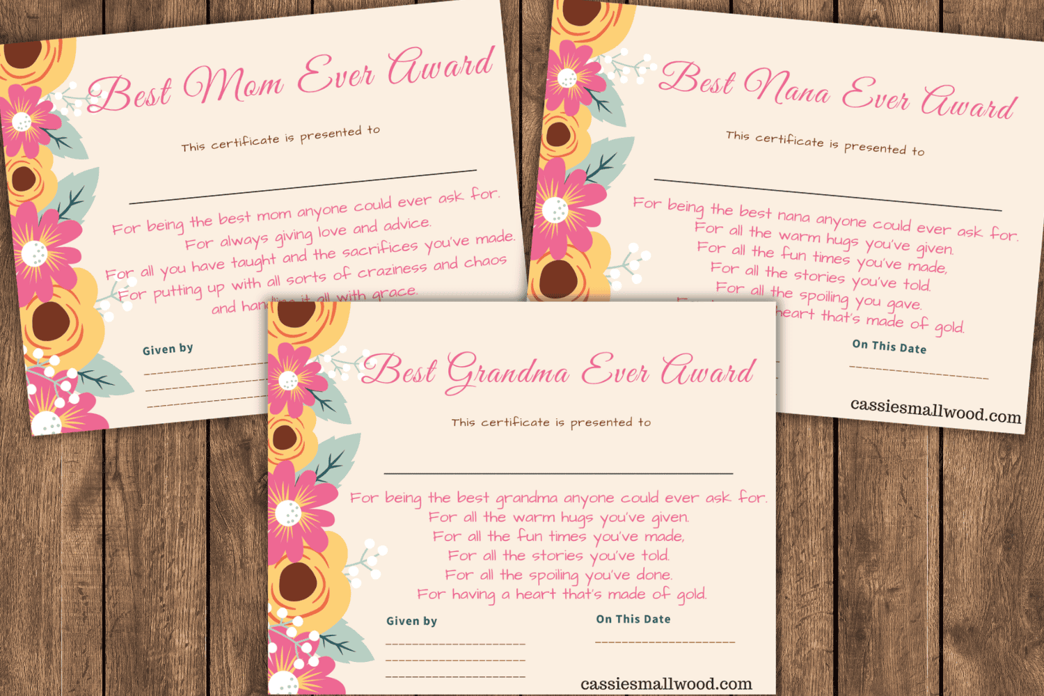 Free Printable Certificate For Best Grandmother Free Printable Certificate For Best Grandmother
