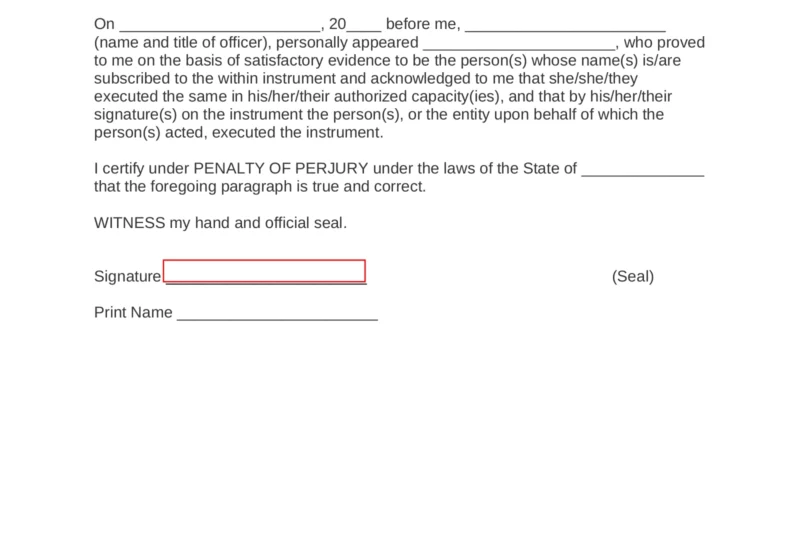 Notary Certificate Printable