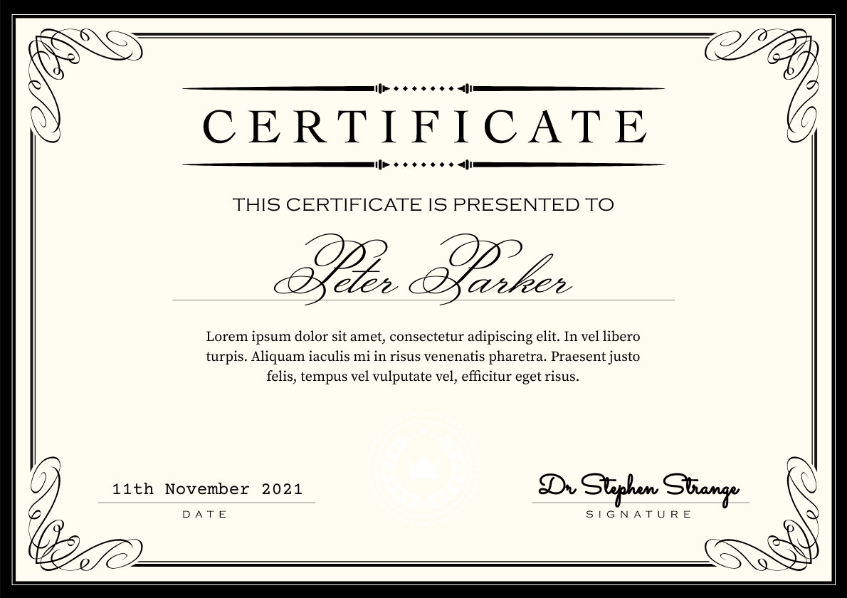 Free Online Certificate Generator Free Online Certificate Generator