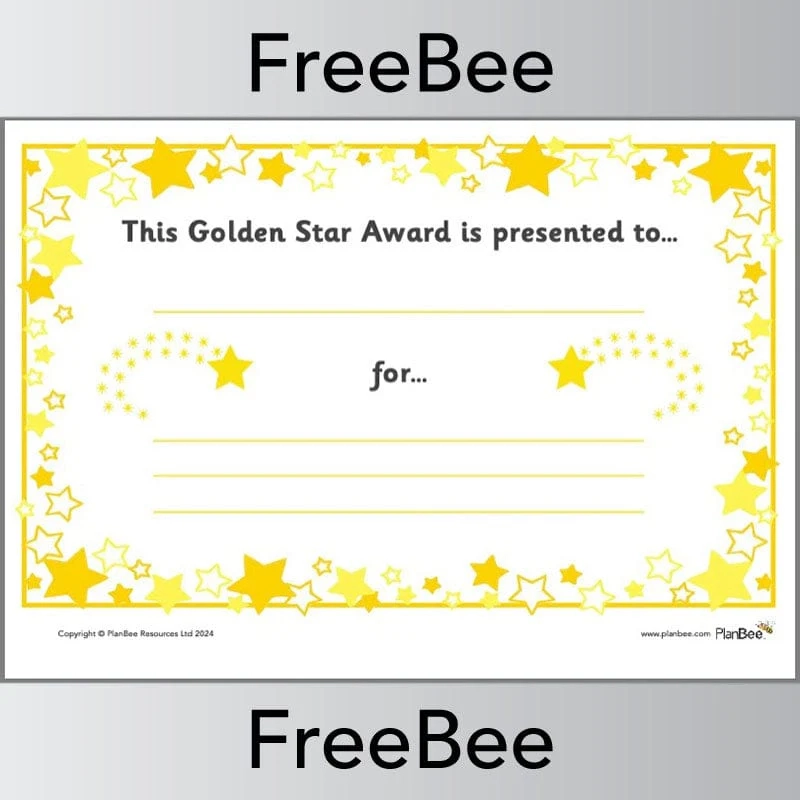 Printable Certificate With Stars