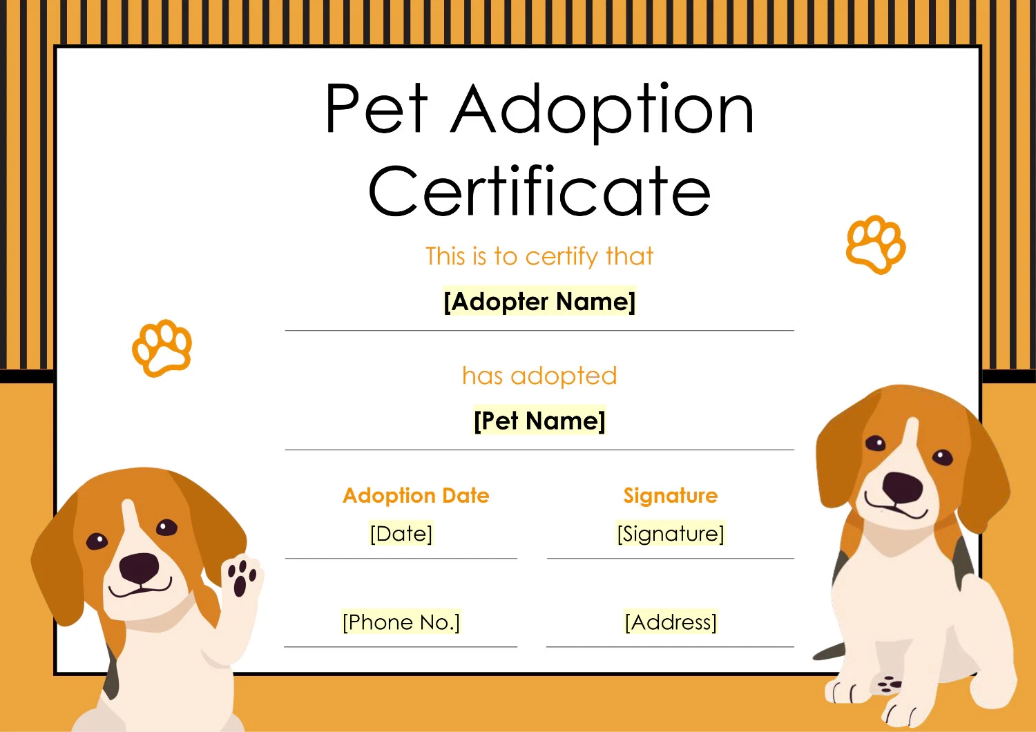 Adopt A Puppy Certificate Printable Free Adopt A Puppy Certificate Printable Free