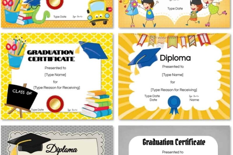 Free Printable Preschool Certificates And Awards