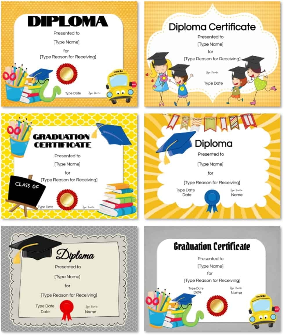 Printable Graduation Certificates For Kindergarten Printable Graduation Certificates For Kindergarten