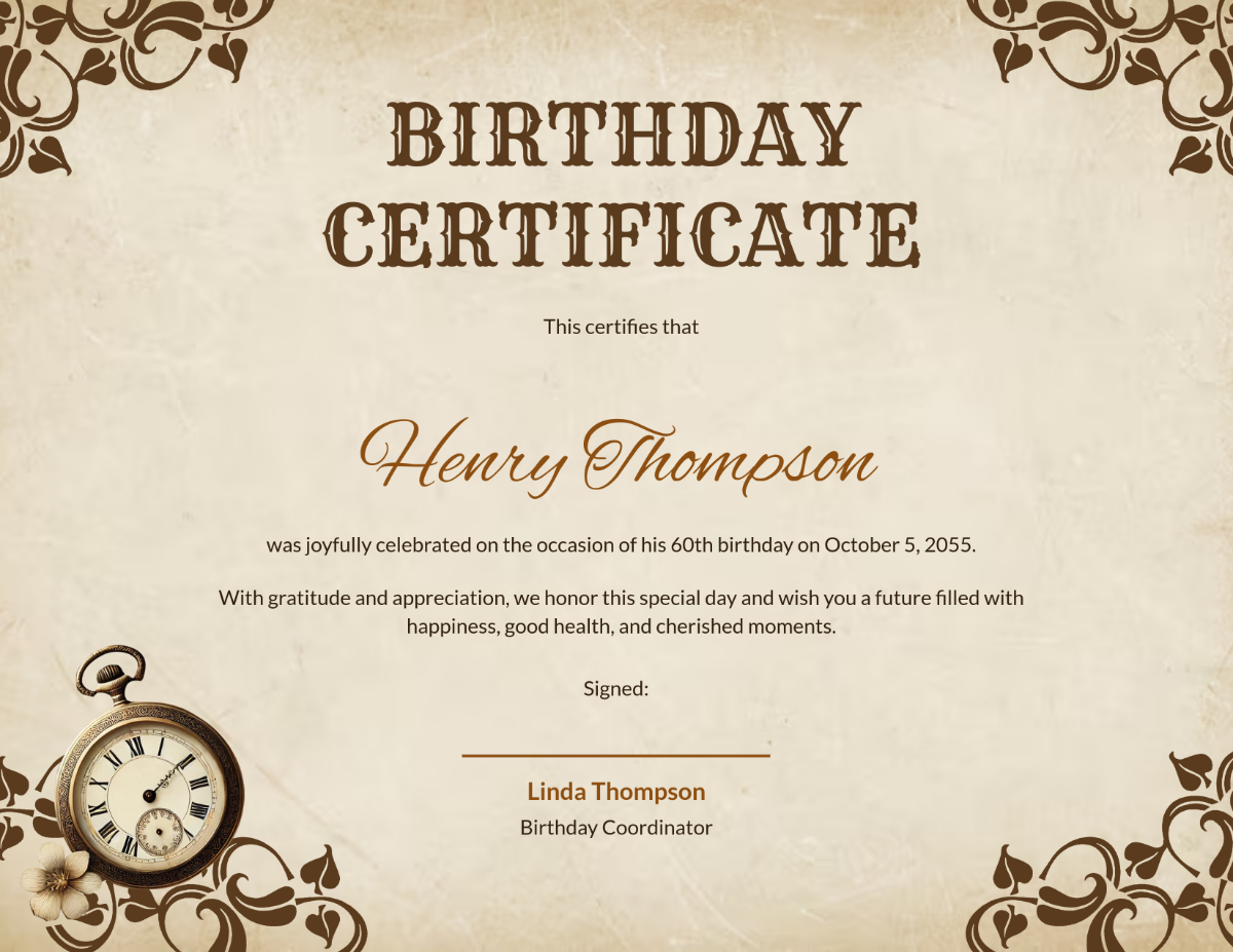 Free Printable Funny Birthday Certificates
