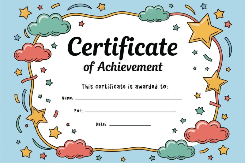 Printable Certificates For Children