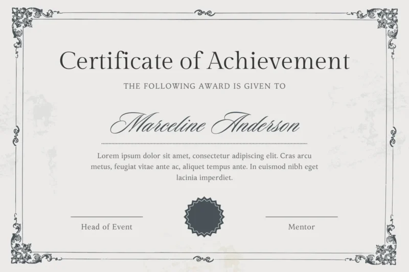 Printable Certificate Template Word