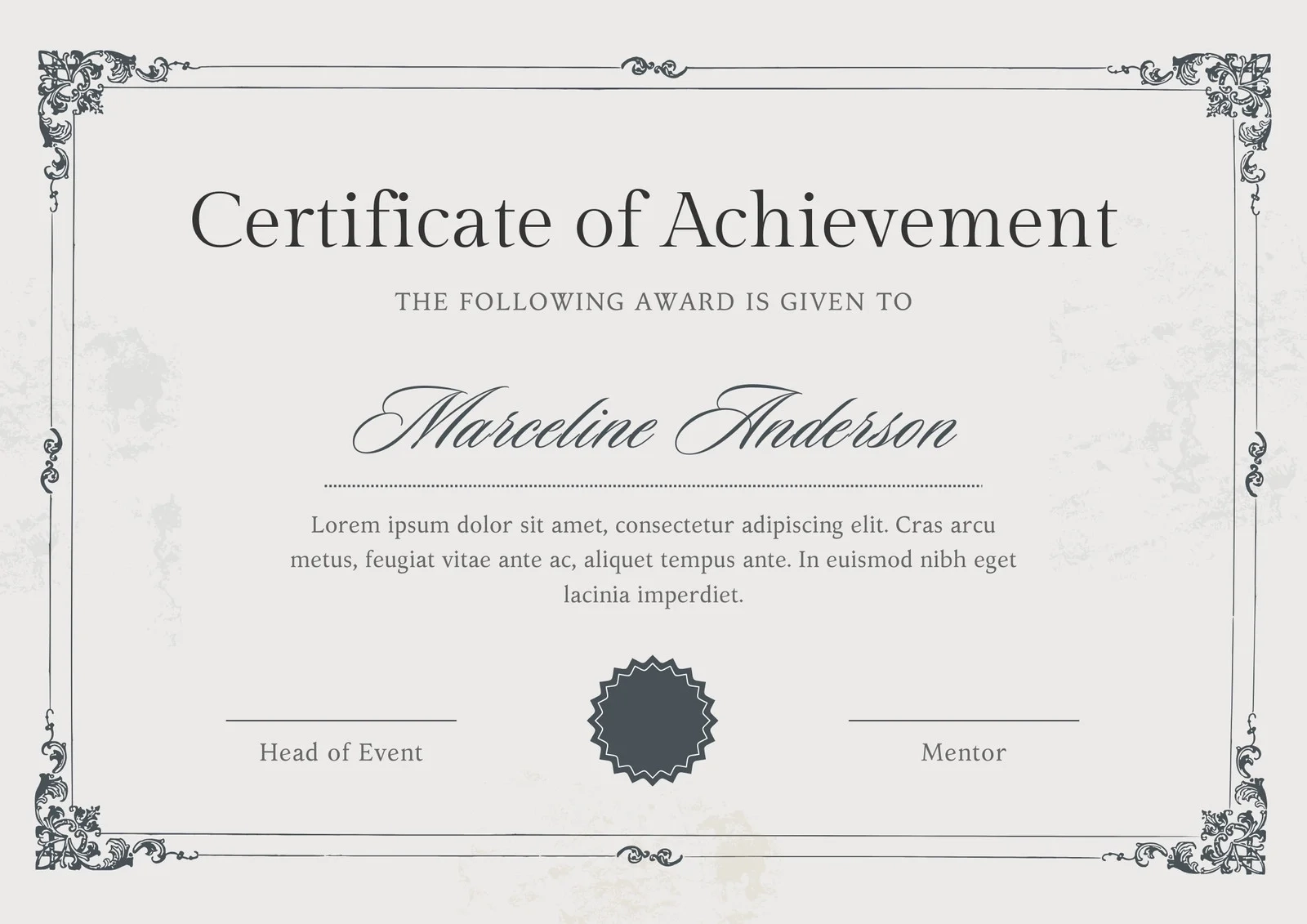 Custom Printable Award Certificates