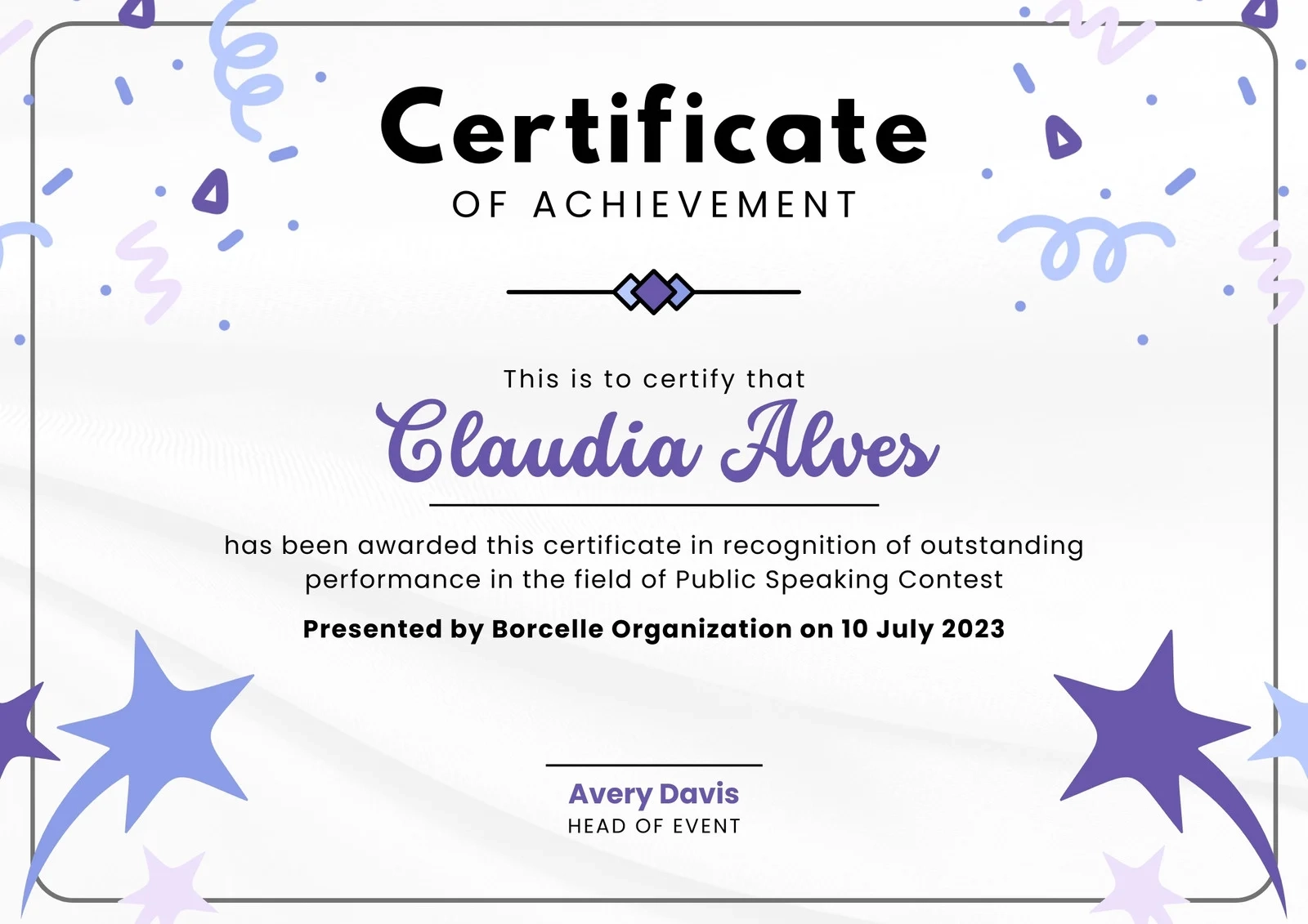 Free Printable Language Arts Certificates
