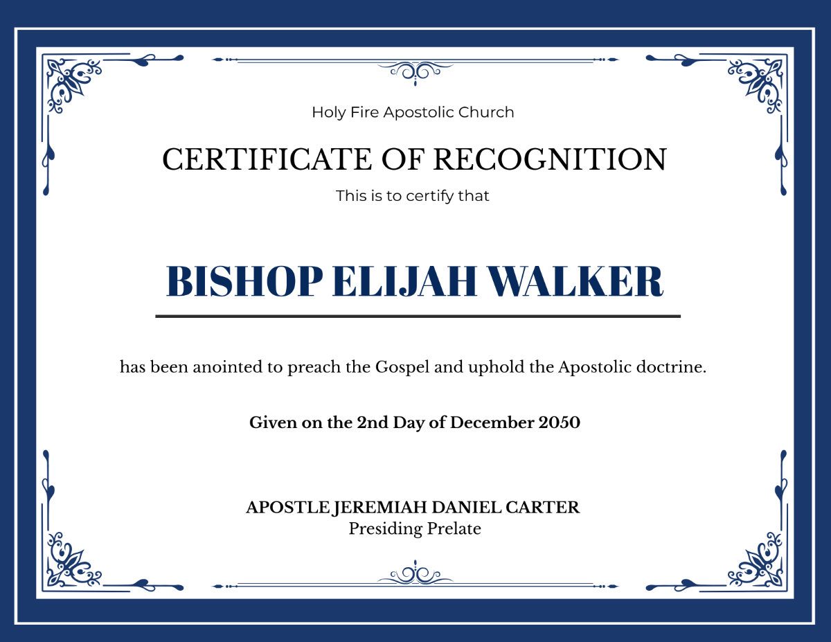 Printable Church Certificate Templates