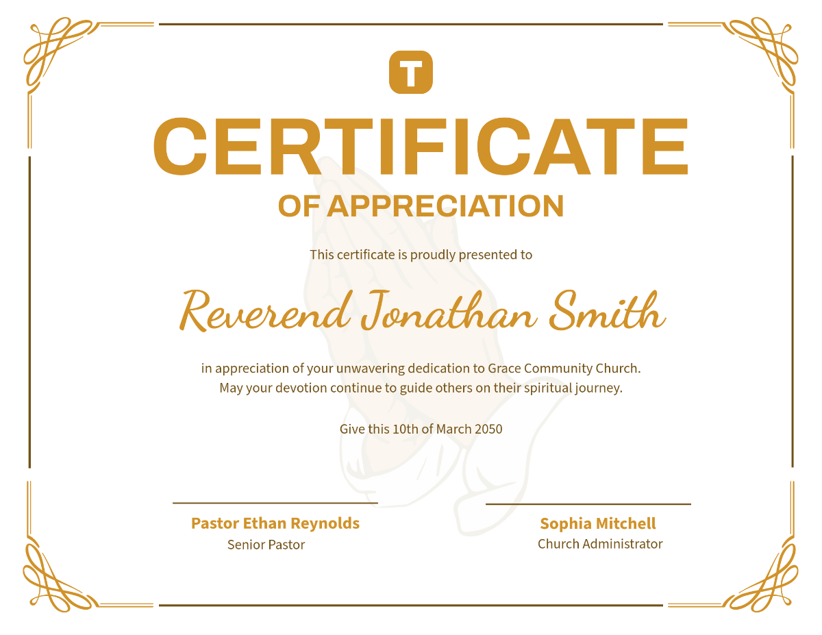 Jedichurch Certificate Free Printable