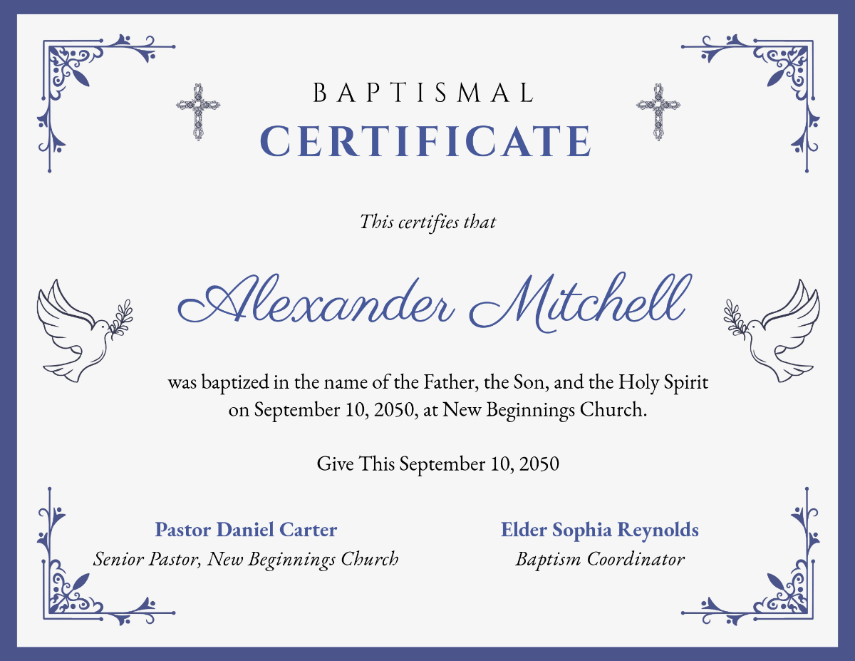 Free Printable Godparent Certificate