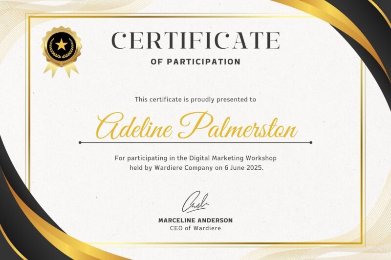 Printable Blank Certificate Of Participation