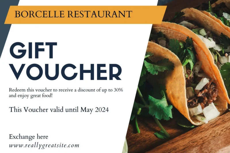 Gift Certificate Cooking Template Free Printable