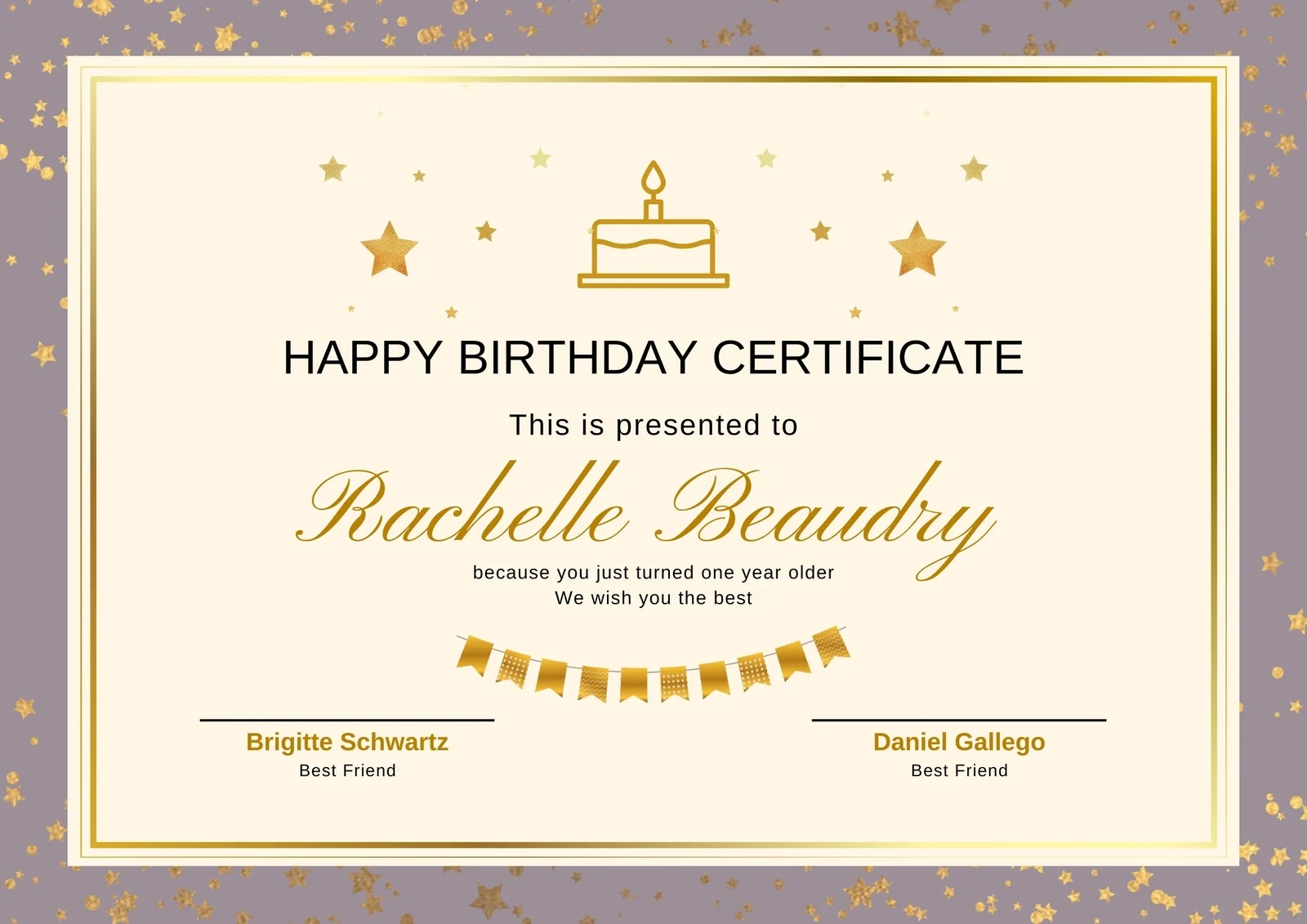 Free Printable Customizable Birthday Certificate Templates Canva Free Printable Customizable Birthday Certificate Templates Canva
