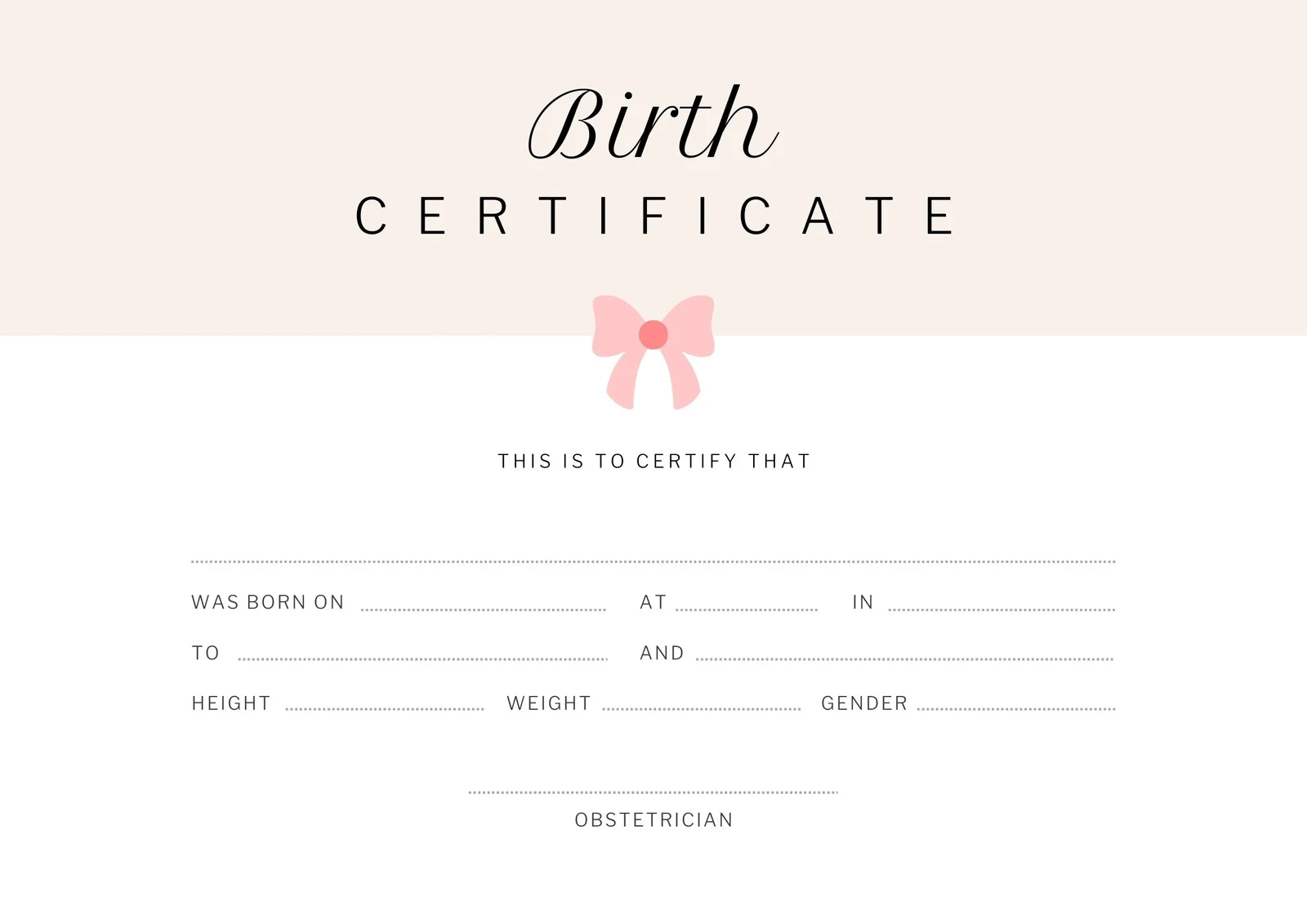 Play Birth Certificate Printable Play Birth Certificate Printable