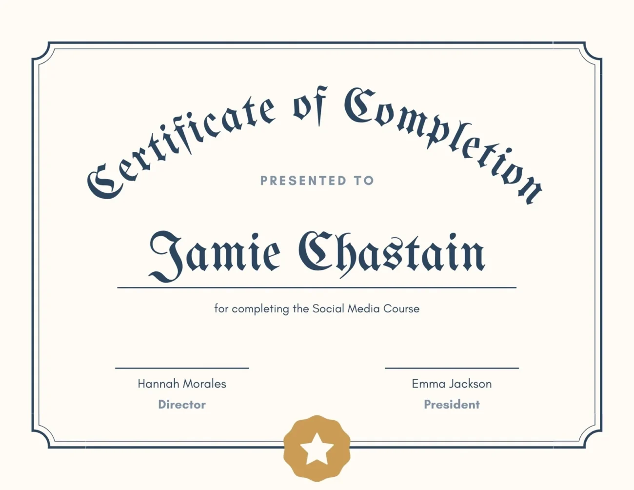 Free Printable Customizable Course Certificate Templates Canva
