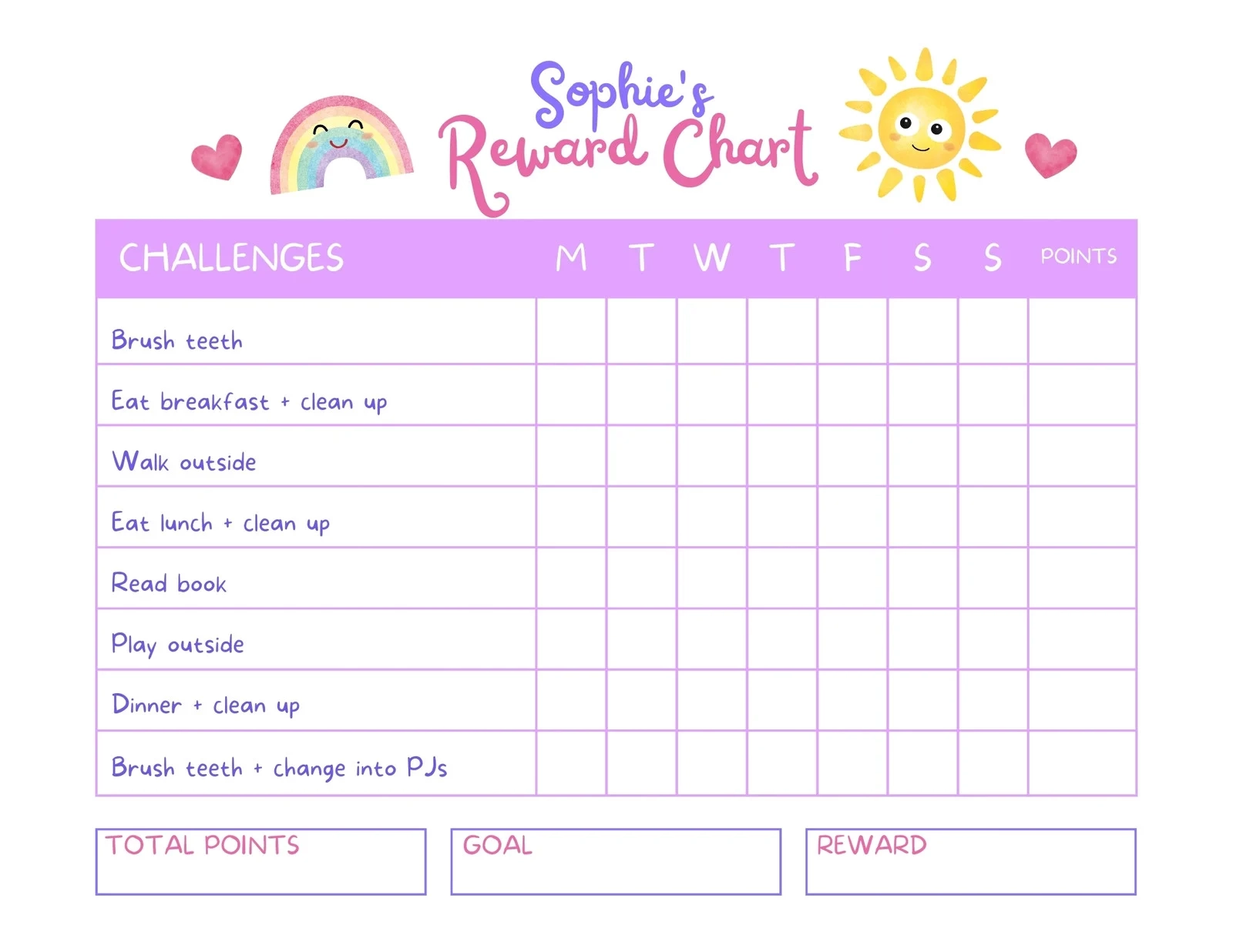 Free Printable Customizable Reward Chart Poster Templates Canva Free Printable Customizable Reward Chart Poster Templates Canva