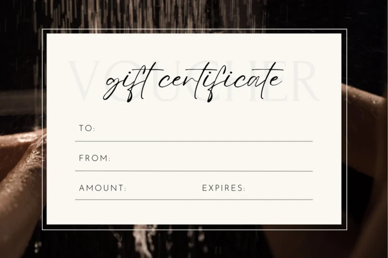 Spa Gift Certificate Printable