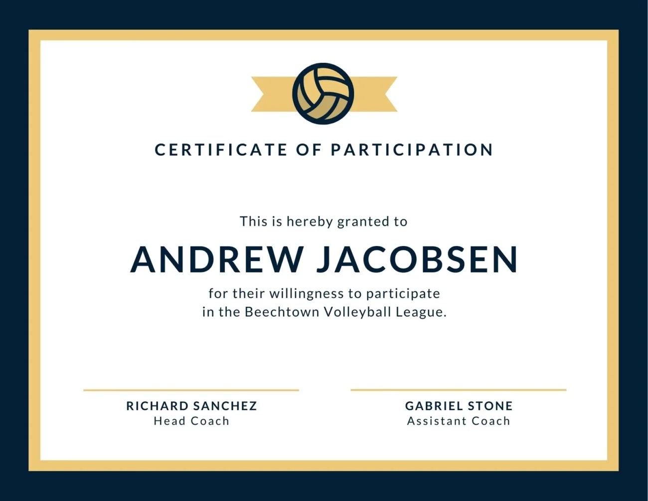 Free Printable Customizable Sport Certificate Templates Canva