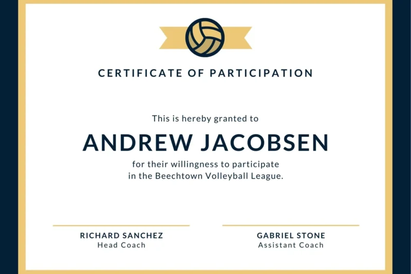 Play Certificate Printable
