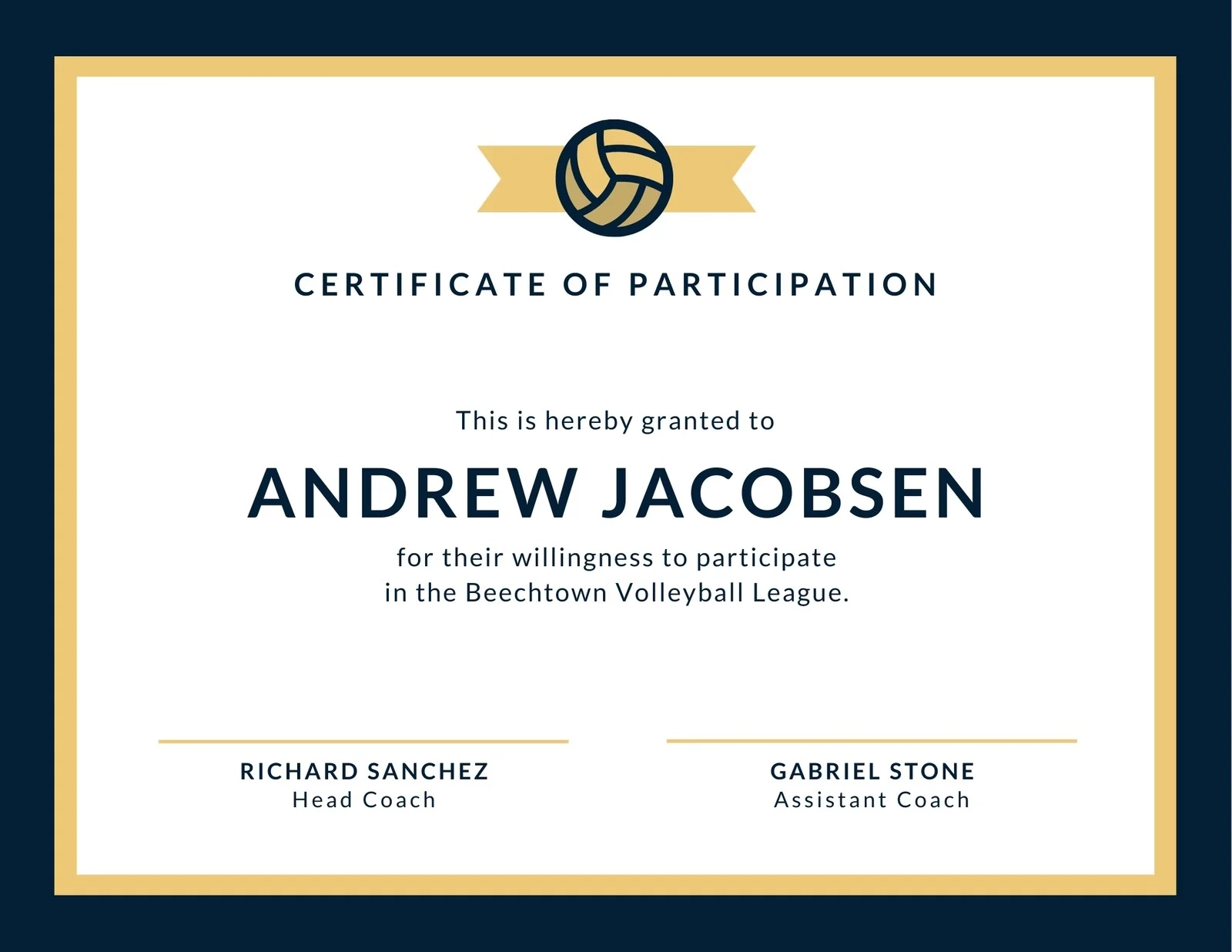 Free Printable Customizable Sport Certificate Templates Canva
