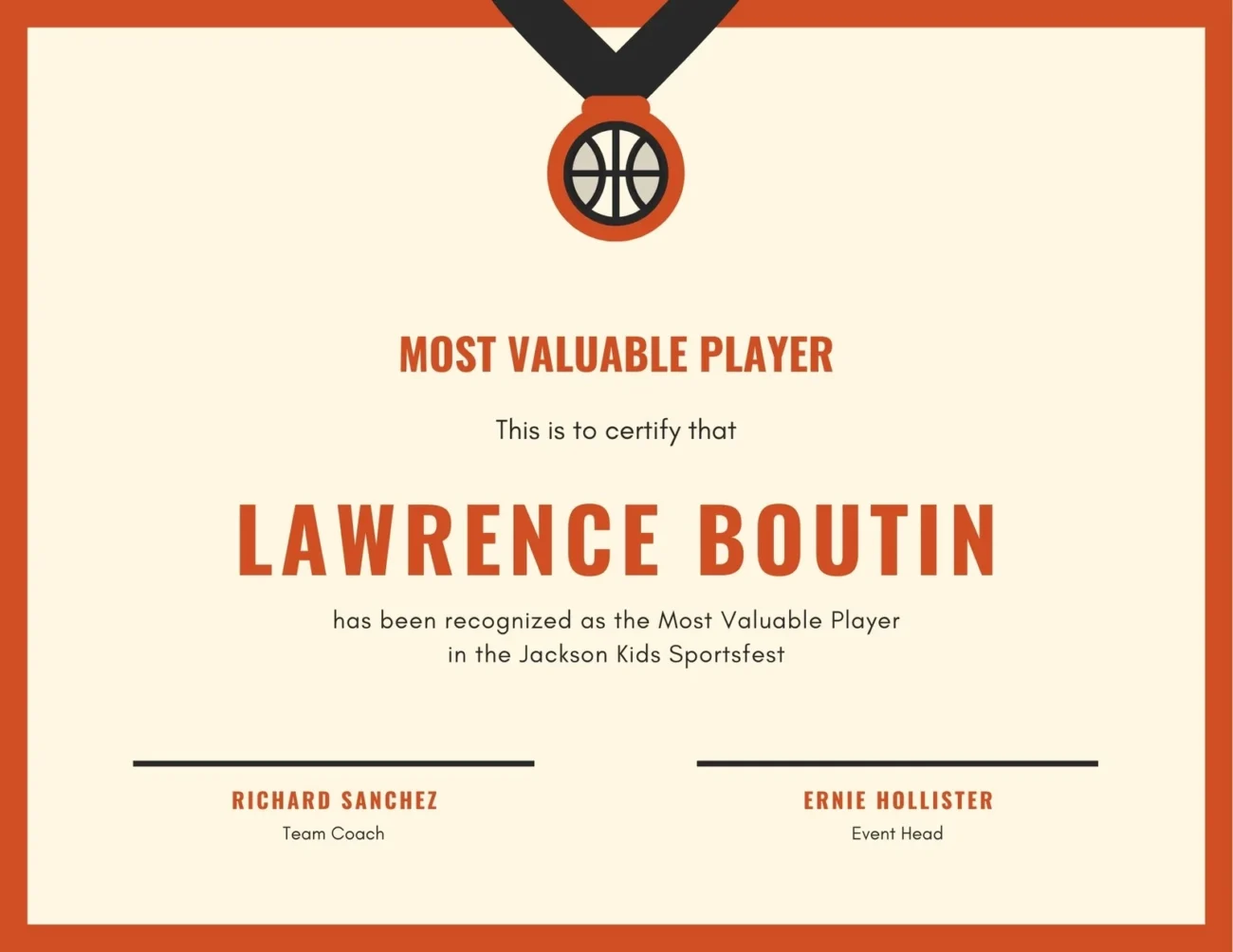 Free Printable Customizable Sport Certificate Templates Canva