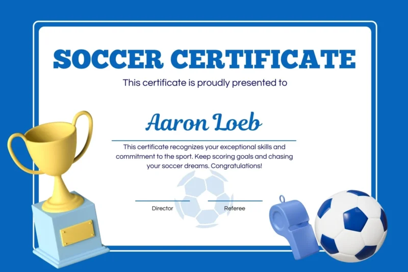 Printable Sports Certificate Template