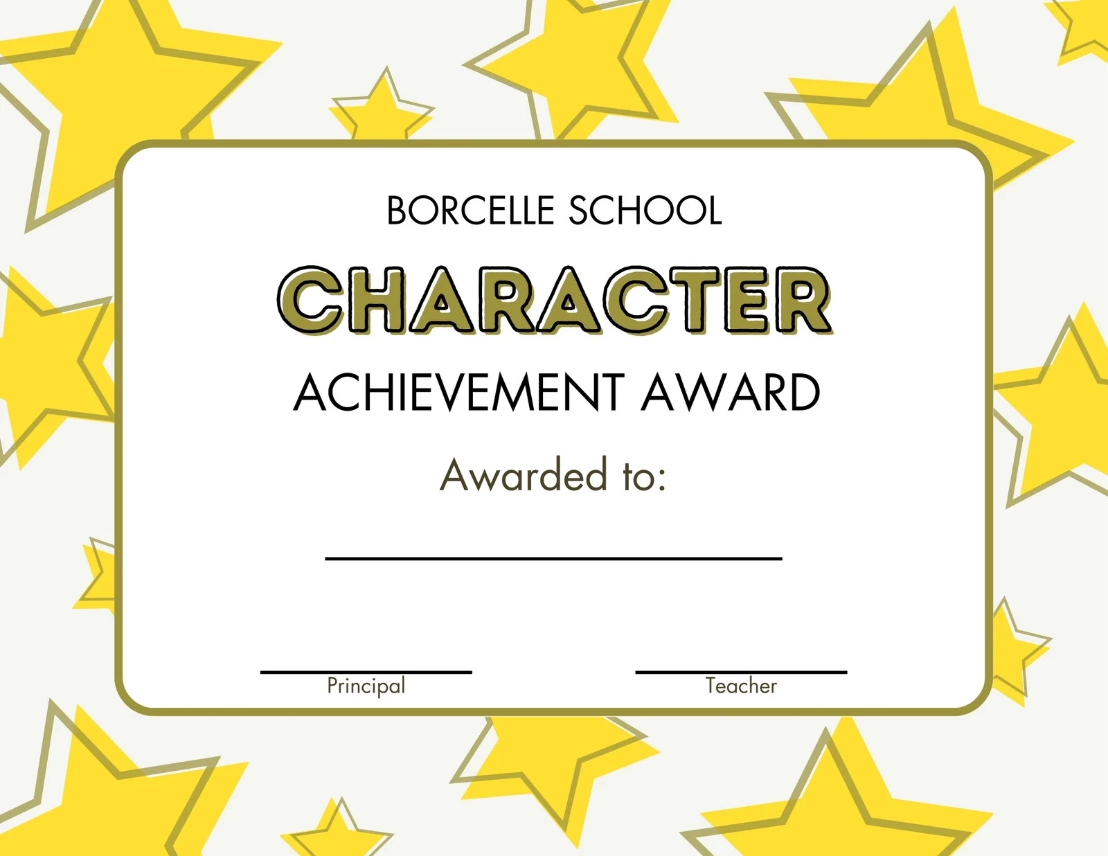 Free Printable Character Certificates Free Printable Character Certificates