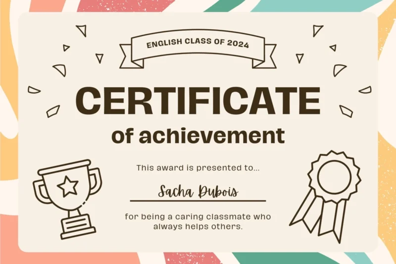 Free Printable Student Achievement Certificates