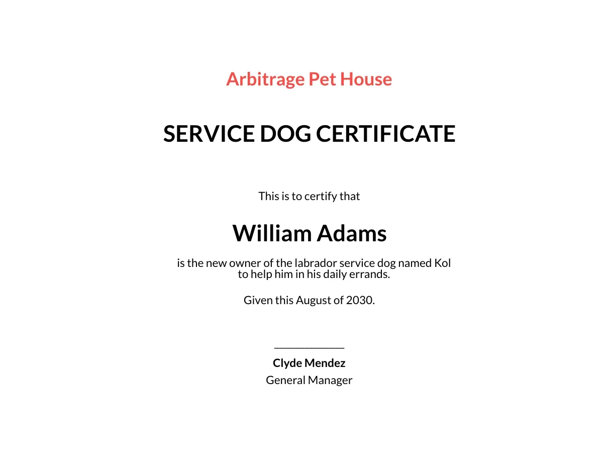 Free Printable Dog Certificate Templates To Customize Online