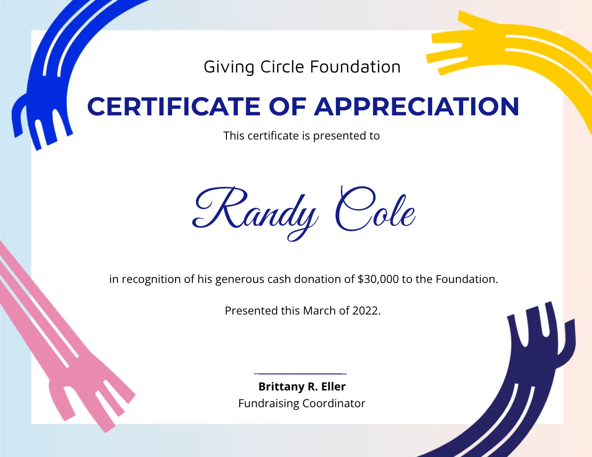 Free Printable Donation Certificate Templates To Customize Online
