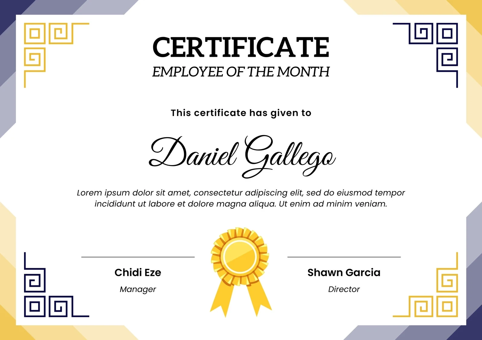 Free Printable Employee Of The Month Certificate Templates Canva Free Printable Employee Of The Month Certificate Templates Canva