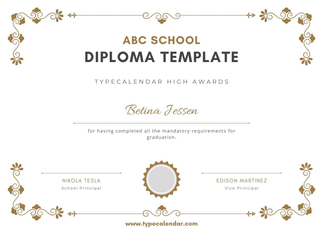 Free Printable Fake Real Diploma Templates PDF Word College