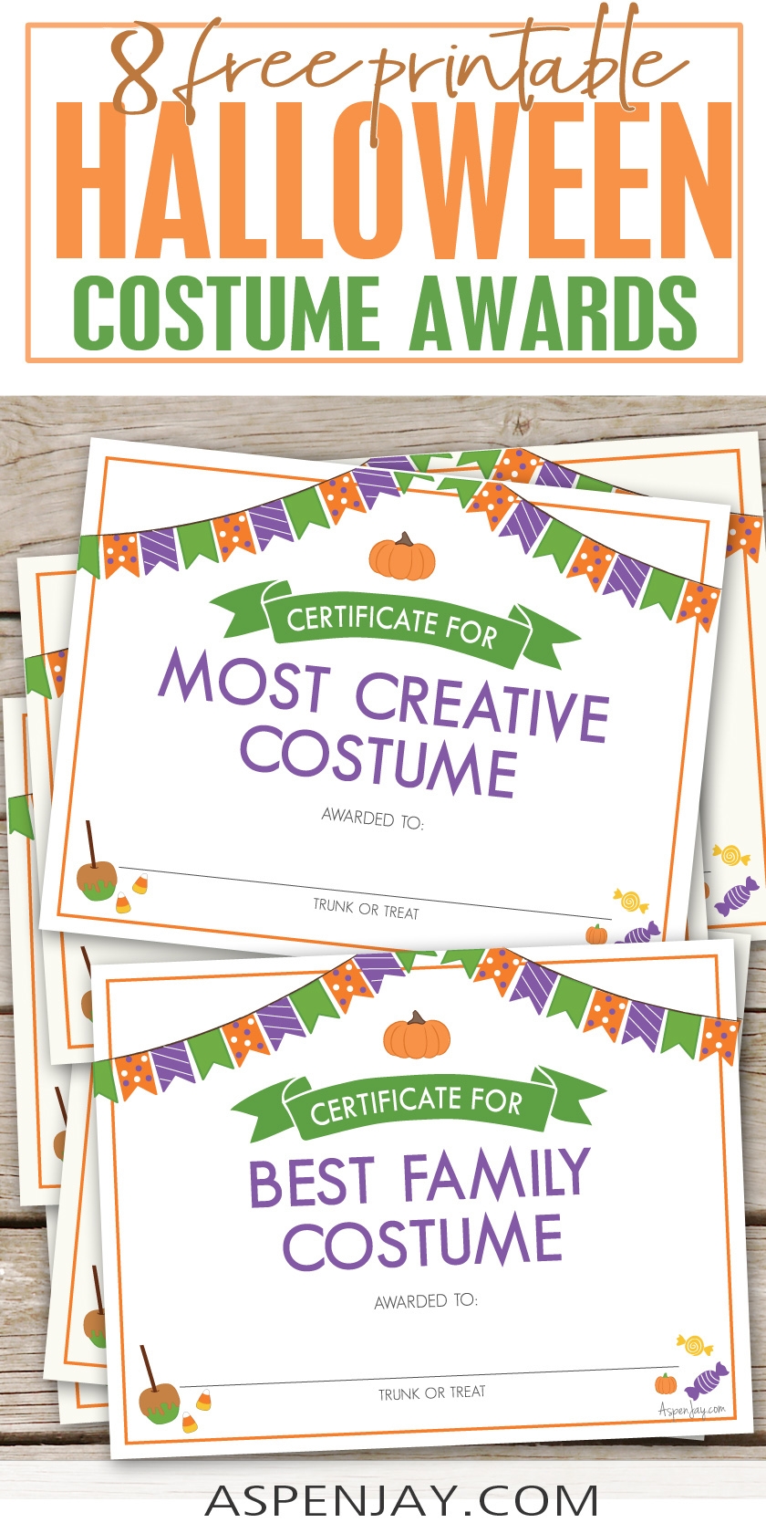 Free Printable Halloween Costume Awards For A Spooktacular Party Aspen Jay