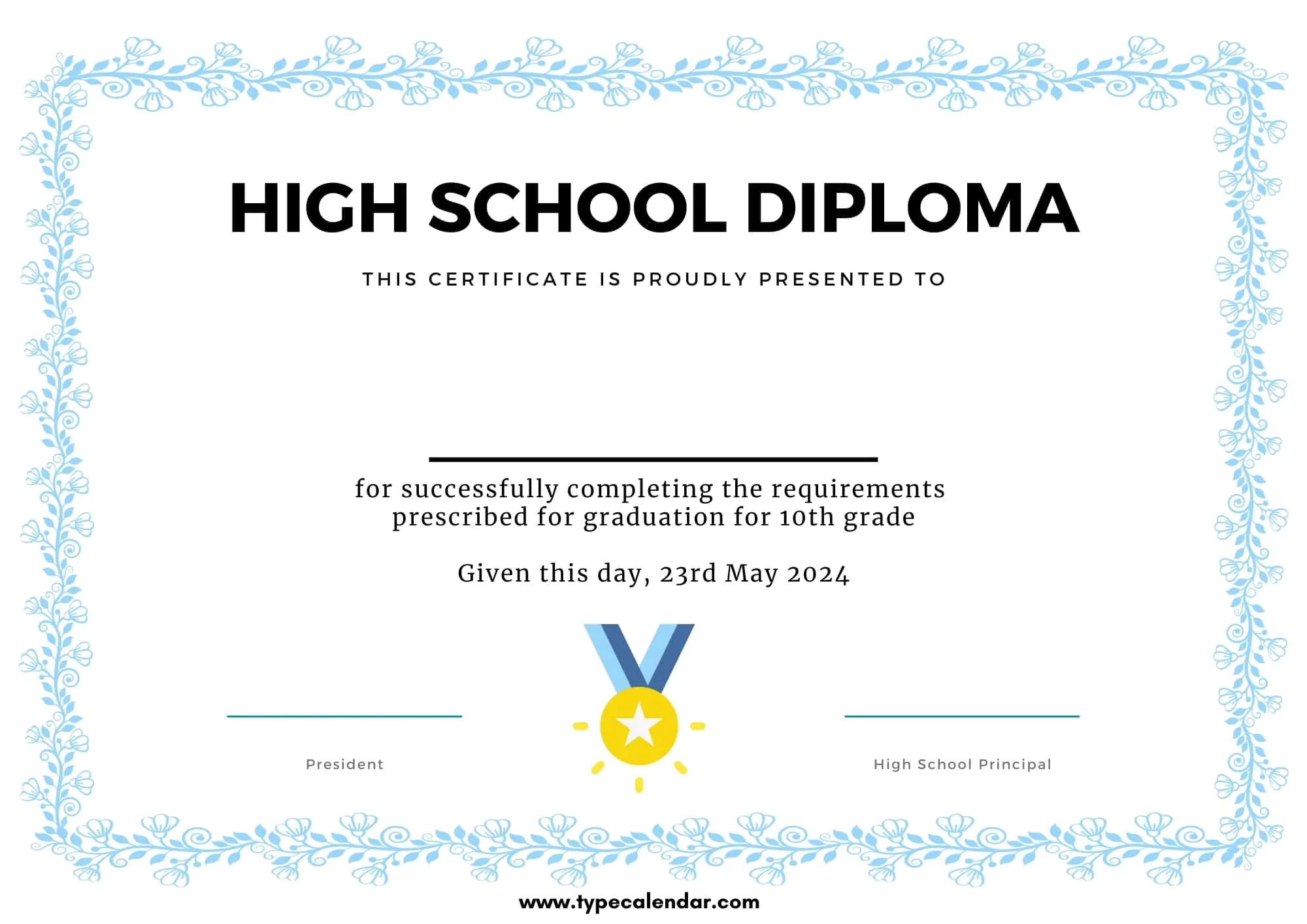 Free Printable Diploma Certificates Free Printable Diploma Certificates