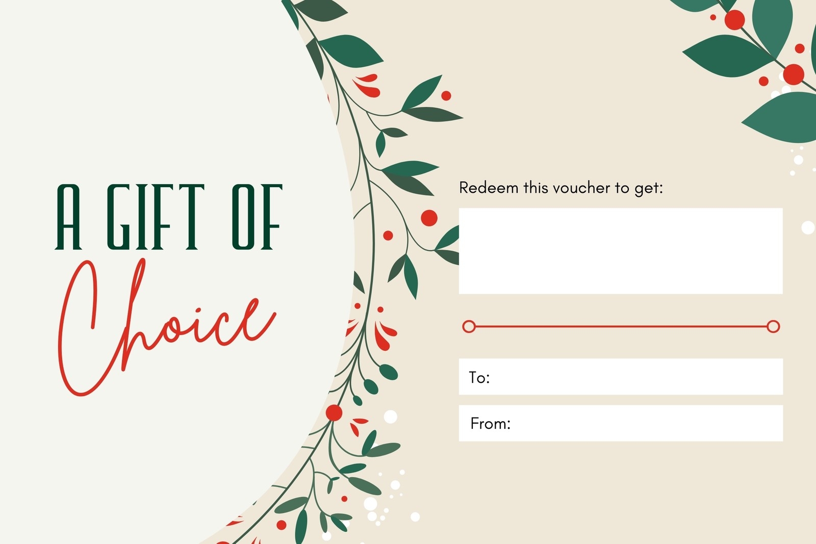 Holiday Gift Certificate Printable Template Holiday Gift Certificate Printable Template