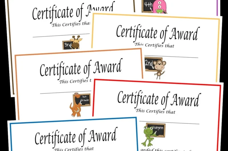 Second Place Certificates Free Printable