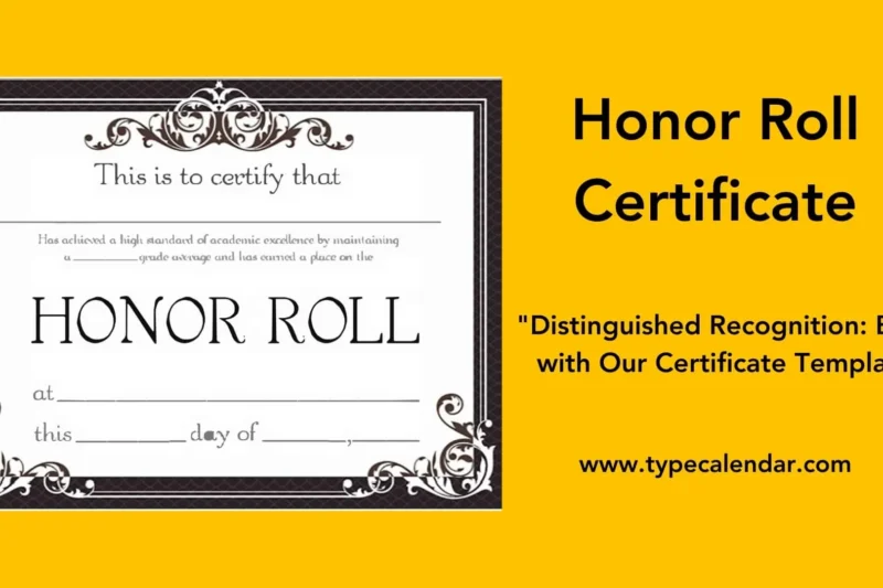 Free Printable Principals Honor Roll Certificates