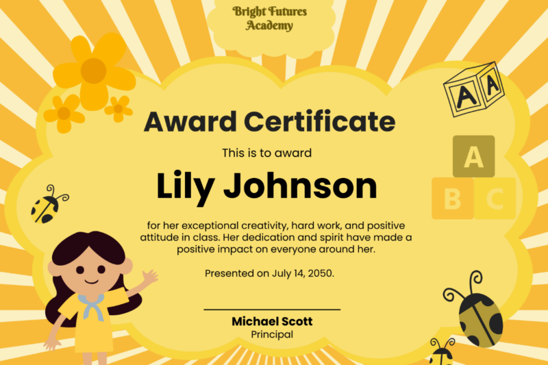 Free Kids Printable Certificate Online Program