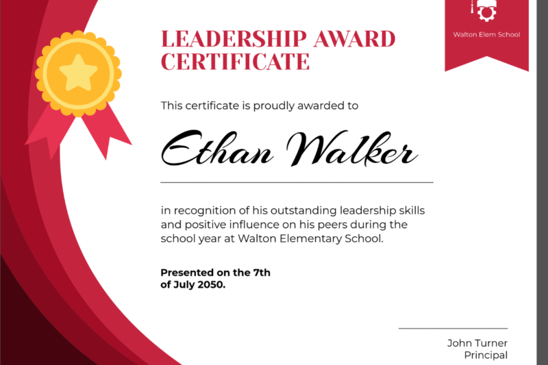 Free Printable Leadership Certificates