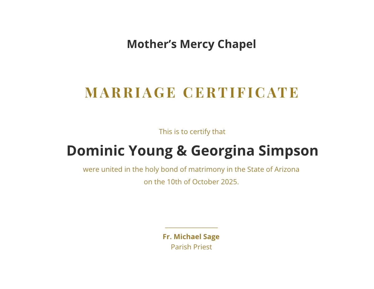 Free Printable Marriage Certificate Templates To Customize Online