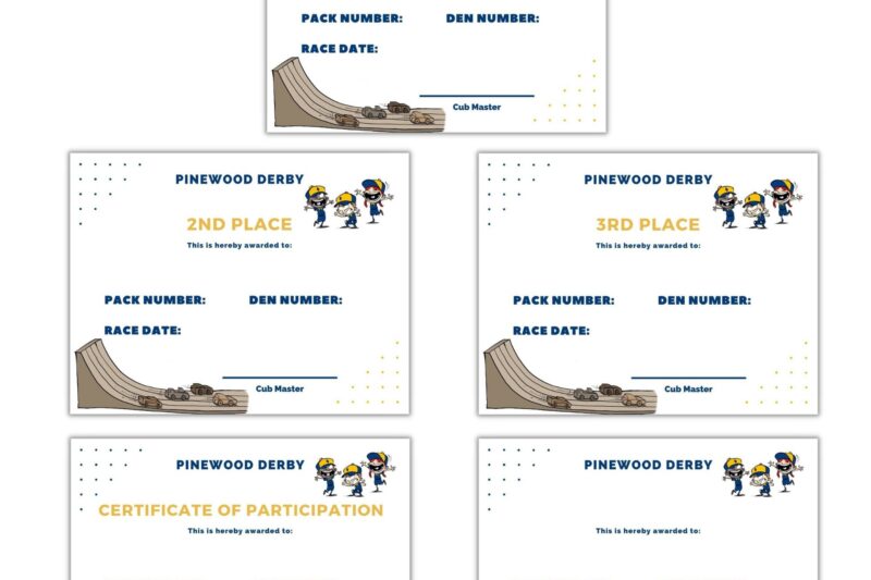 Free Printable Raingutter Regatta Certificates