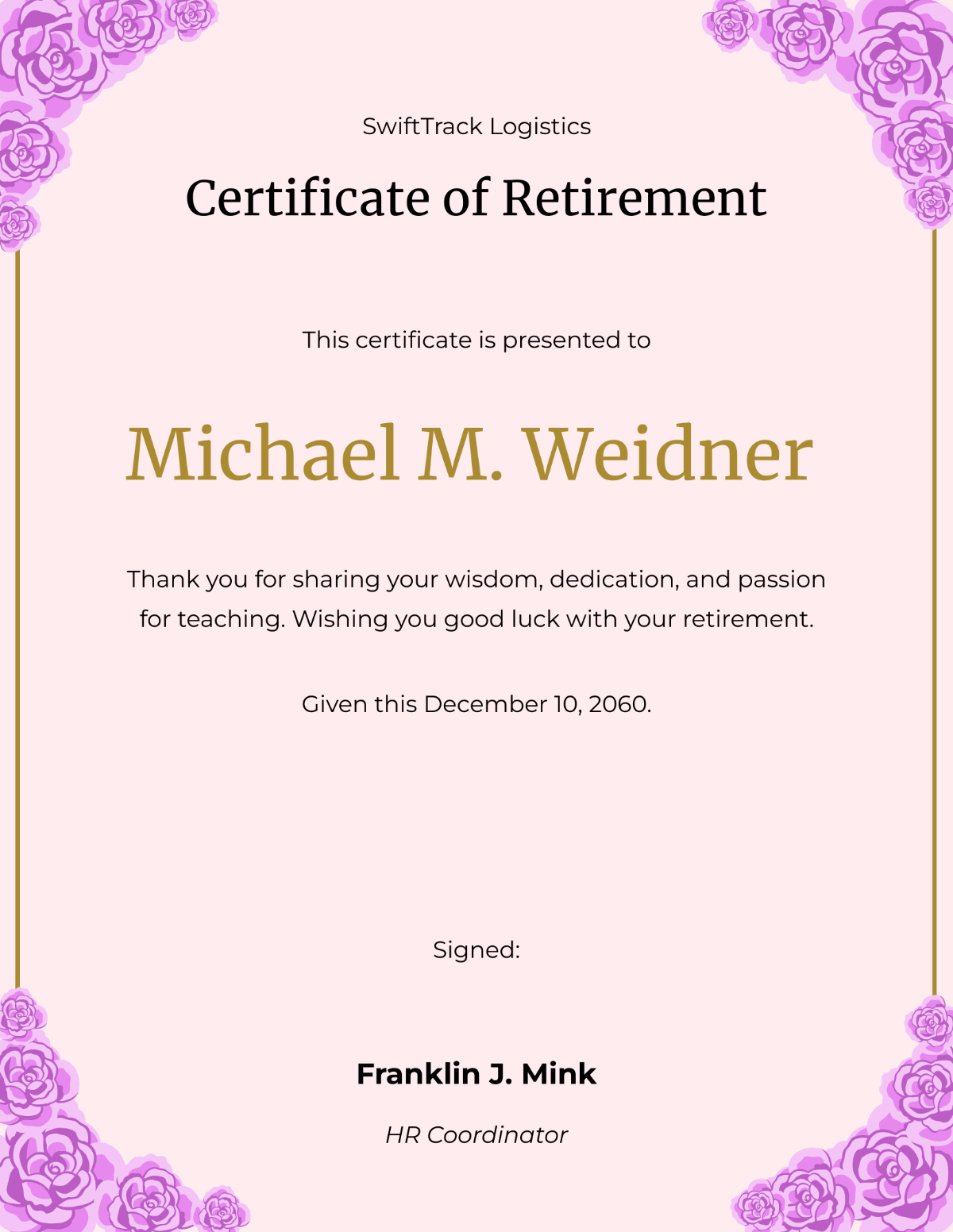 Free Printable Retirement Certificate Templates To Customize Online Free Printable Retirement Certificate Templates To Customize Online